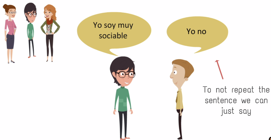 Spanish lesson. People comparing likes and dislikes in Spanish